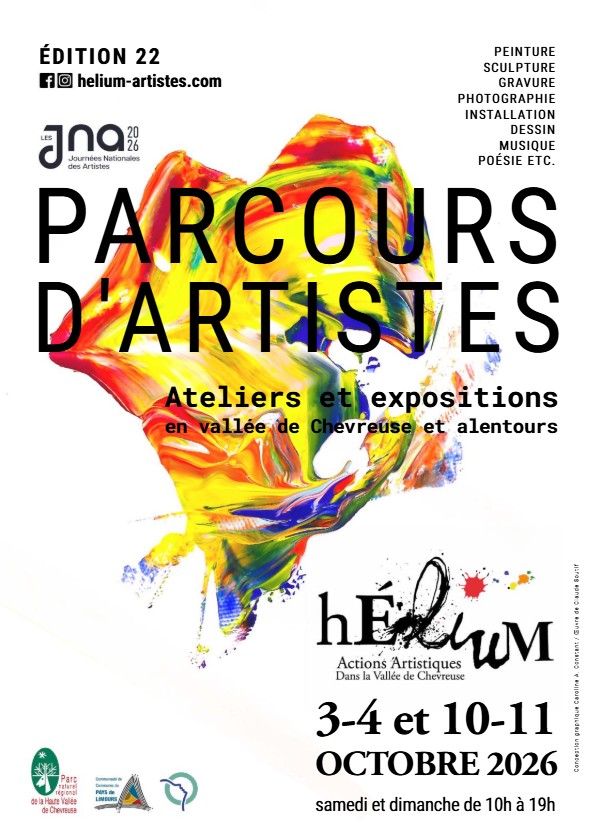 22e PARCOURS D’ARTISTES Hélium ateliers & expos 3-4 et 10-11 oct 2026